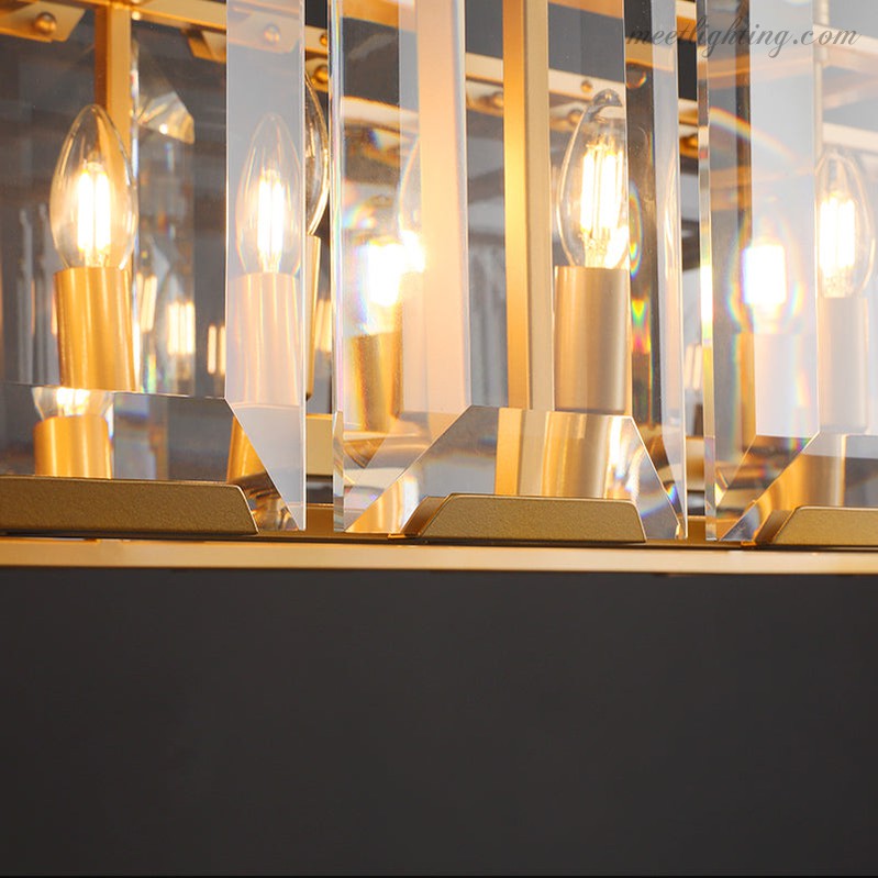 Harlow Crystal Rectangular Chandelier 62"-MEET LIGHTING