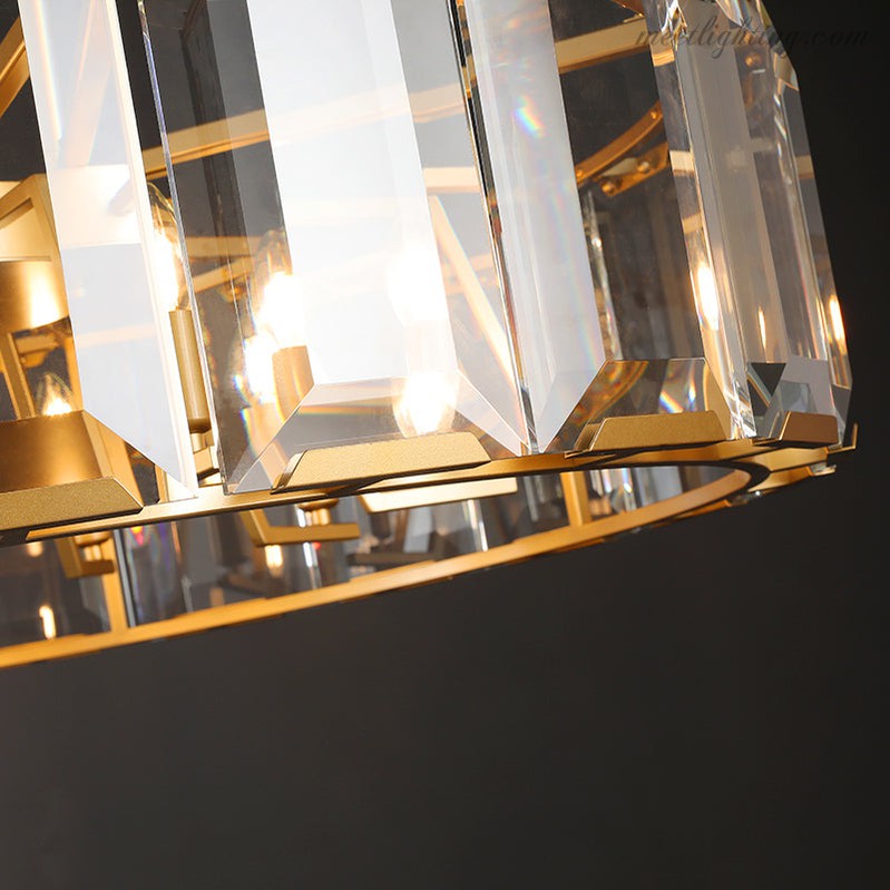 Harlow Crystal Round Chandelier 19"-MEET LIGHTING