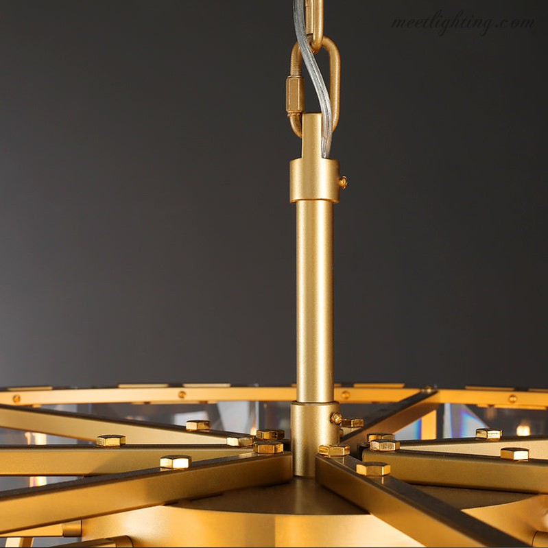 Harlow Crystal Round Chandelier 19"-MEET LIGHTING