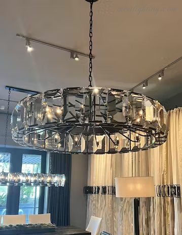 Harlow Crystal Round Chandelier 19"-MEET LIGHTING