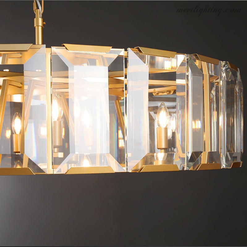Harlow Crystal Round Chandelier 19"-MEET LIGHTING