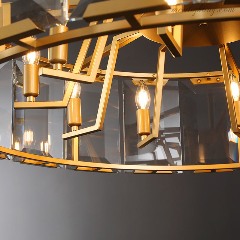 Harlow Crystal Round Chandelier 60"-MEET LIGHTING