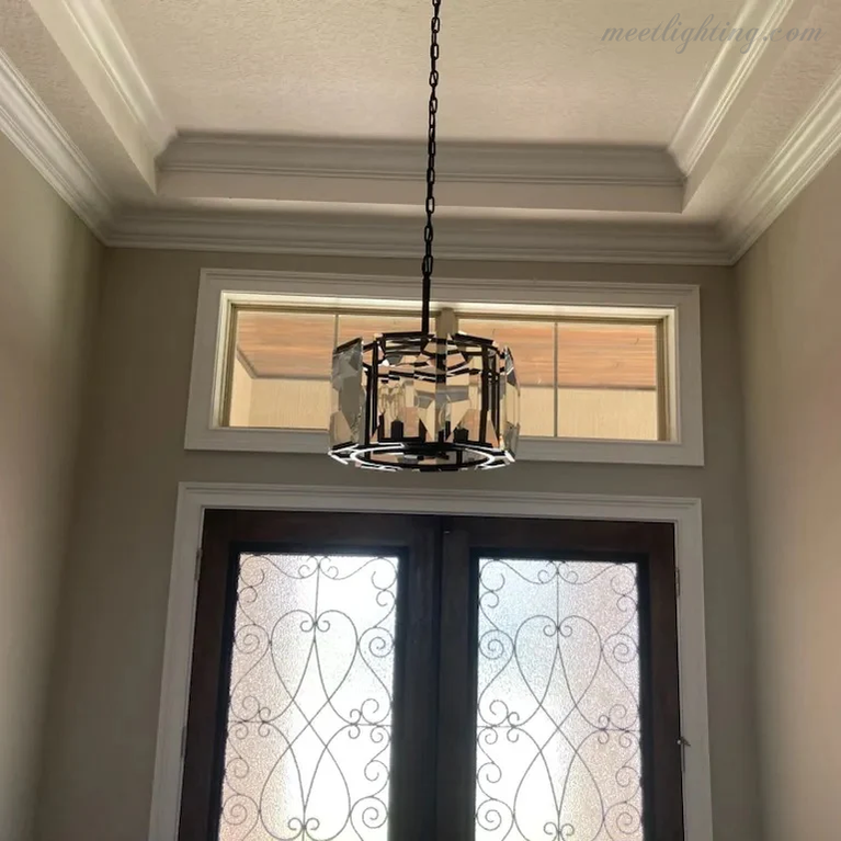 Harlow Crystal Round Chandelier 60"-MEET LIGHTING