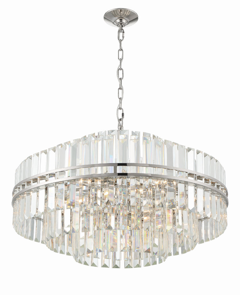 Hayer Round Crystal 16 Light Chandelier-MEET LIGHTING