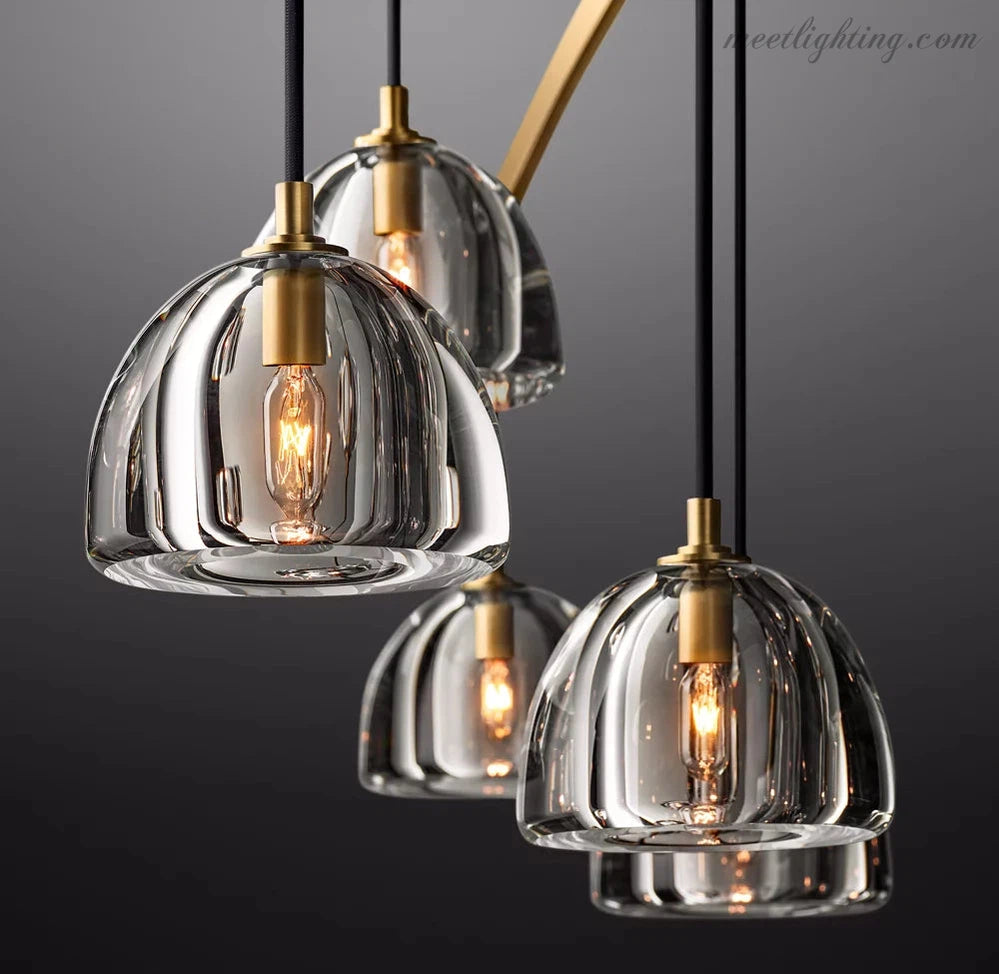 Hemisphere Modern Glass Round Chandelier 60''-MEET LIGHTING