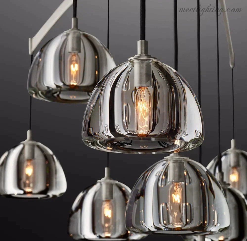 Hemisphere Modern Glass Round Chandelier 60''-MEET LIGHTING