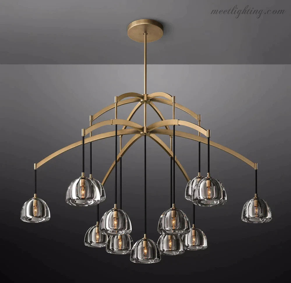 Hemisphere Modern Glass Round Chandelier 60''-MEET LIGHTING