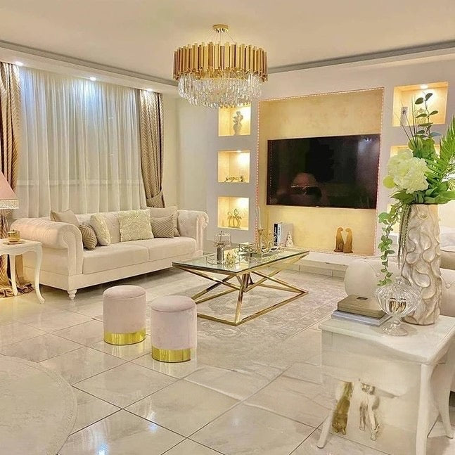 Gold/Silver Round Modern Tiered Metal Crystal Chandelier-MEET LIGHTING