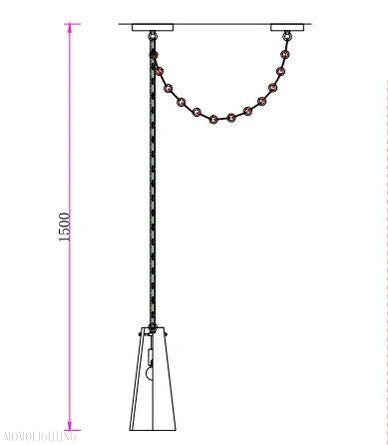 Luccas Contemporary Alabaster 1-Light Chandelier