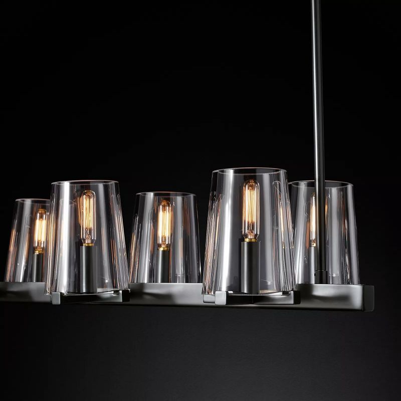 Kuseau Glass Linear Chandelier 49"-MEET LIGHTING