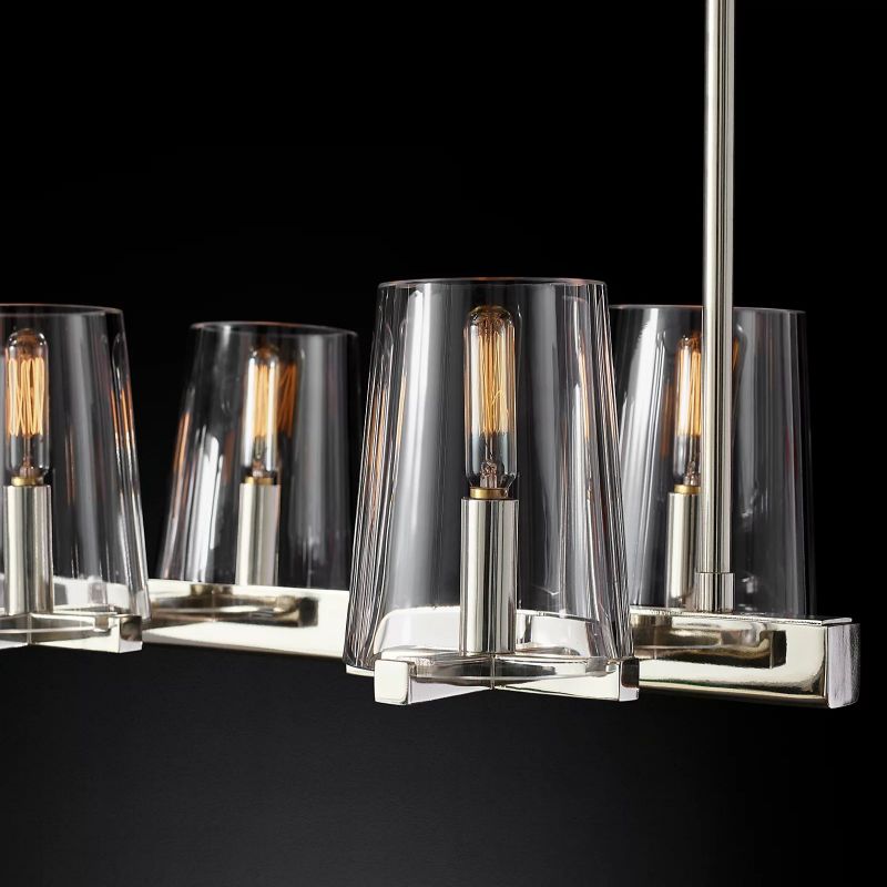 Kuseau Glass Linear Chandelier 49"-MEET LIGHTING