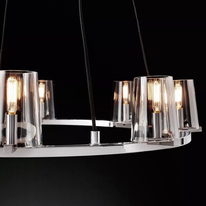 Kuseau Glass Round Chandelier 36"-MEET LIGHTING
