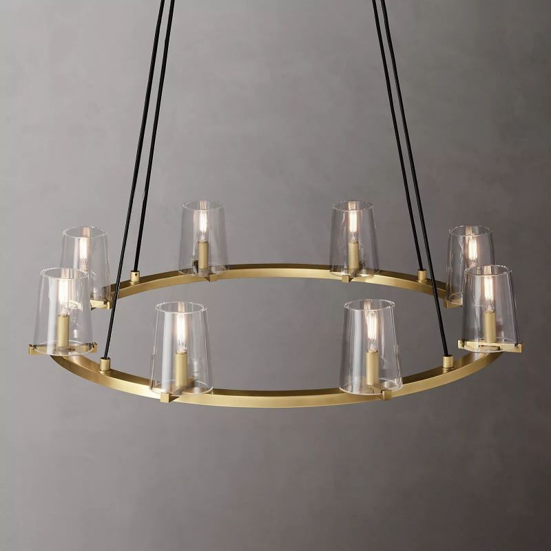 Kuseau Glass Round Chandelier 36"-MEET LIGHTING
