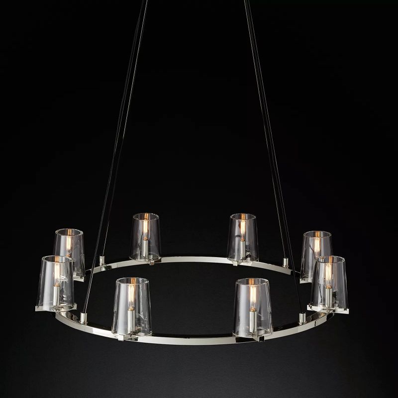 Kuseau Glass Round Chandelier 36"-MEET LIGHTING