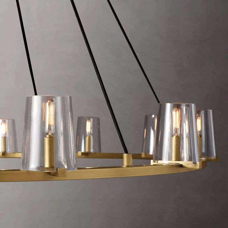 Kuseau Glass Round Chandelier 60"-MEET LIGHTING