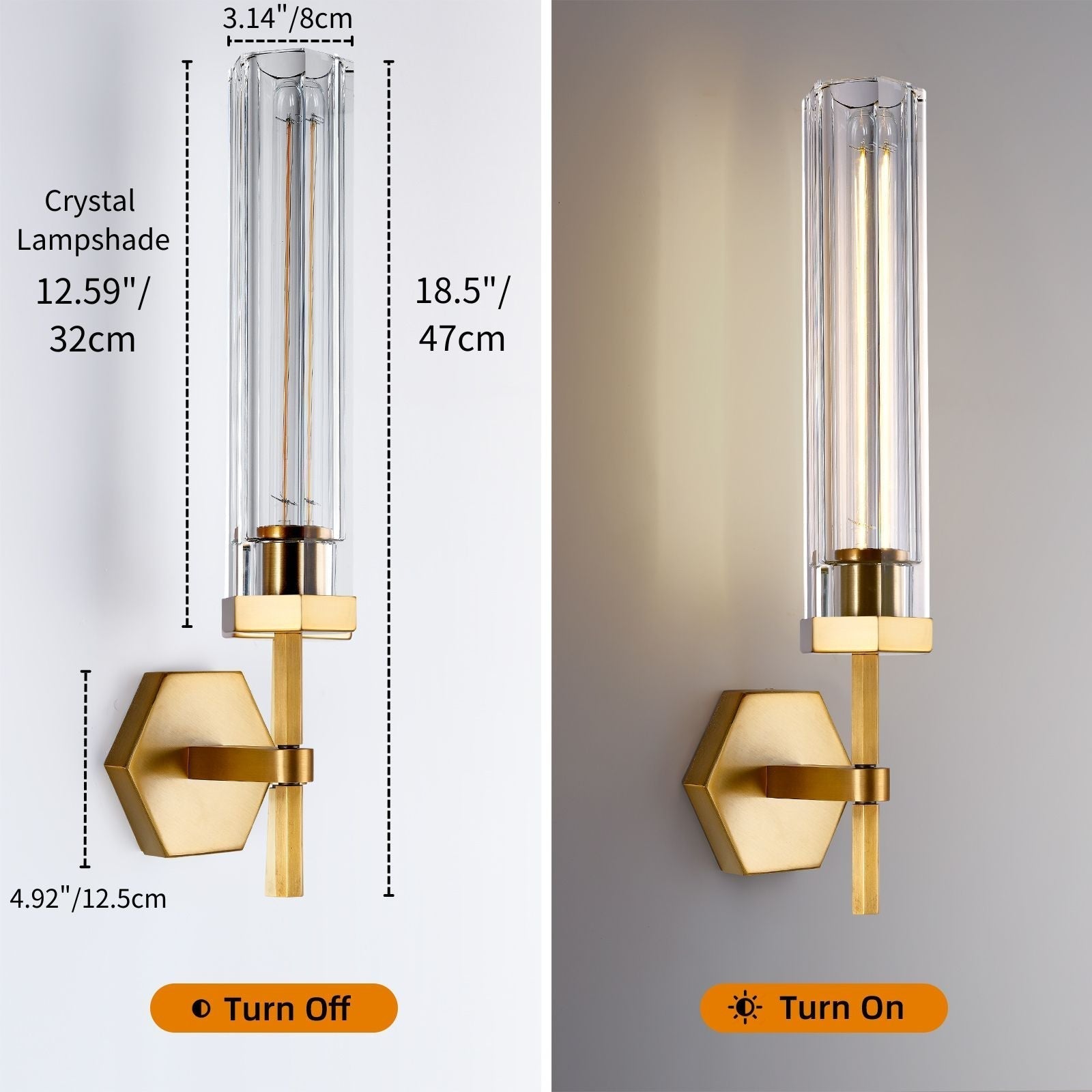 Lambert Hexagonal Sconce-Meet Lighting