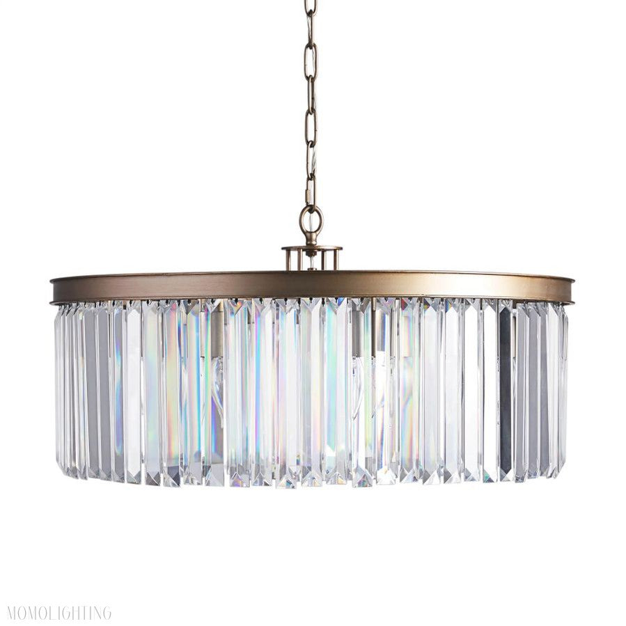 Leyland Round Living Room Glass Chandelier-Momo Lighting