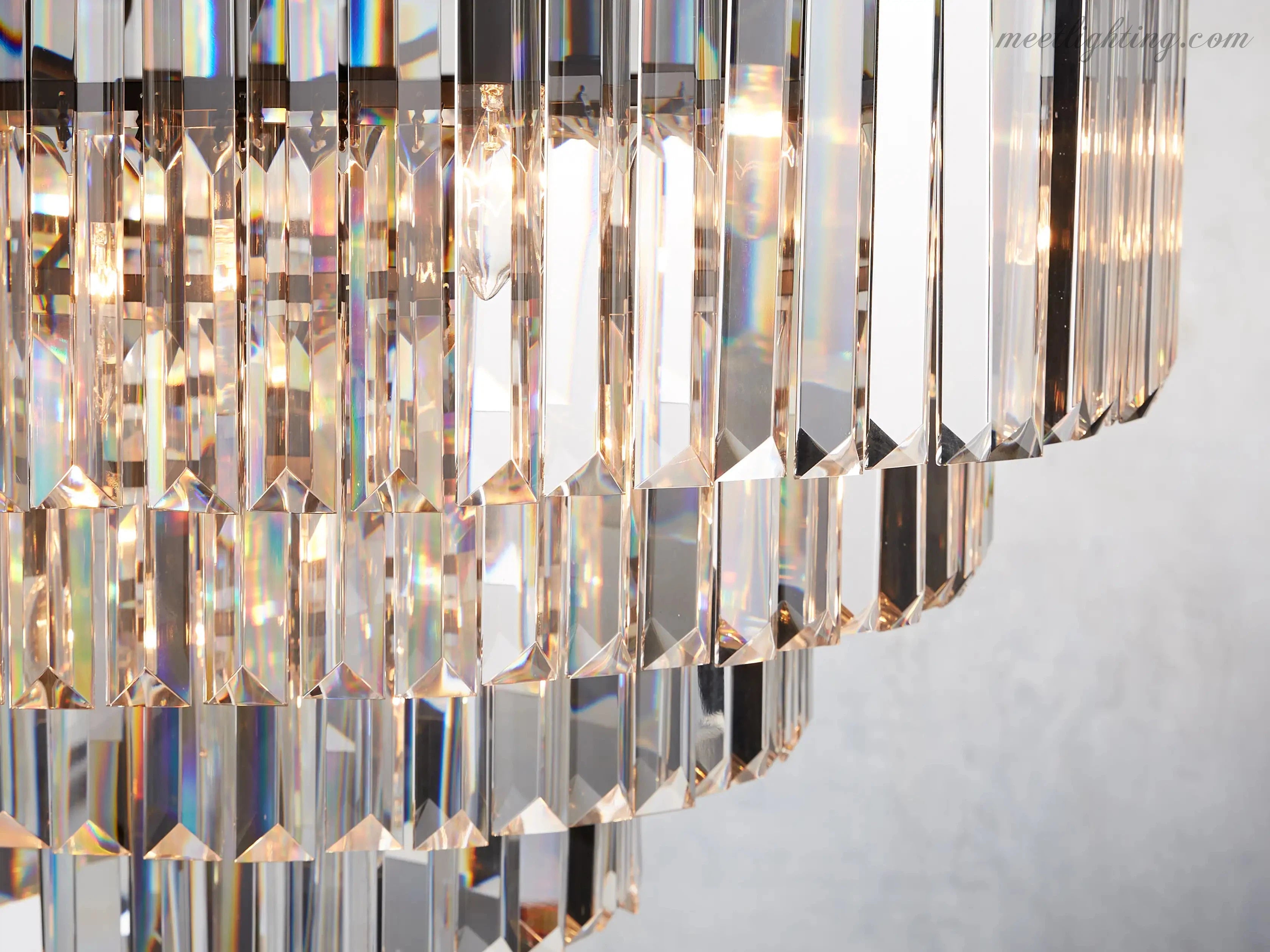 Leyland Crystal Tiered Round Crystal Chandelier-MEET LIGHTING