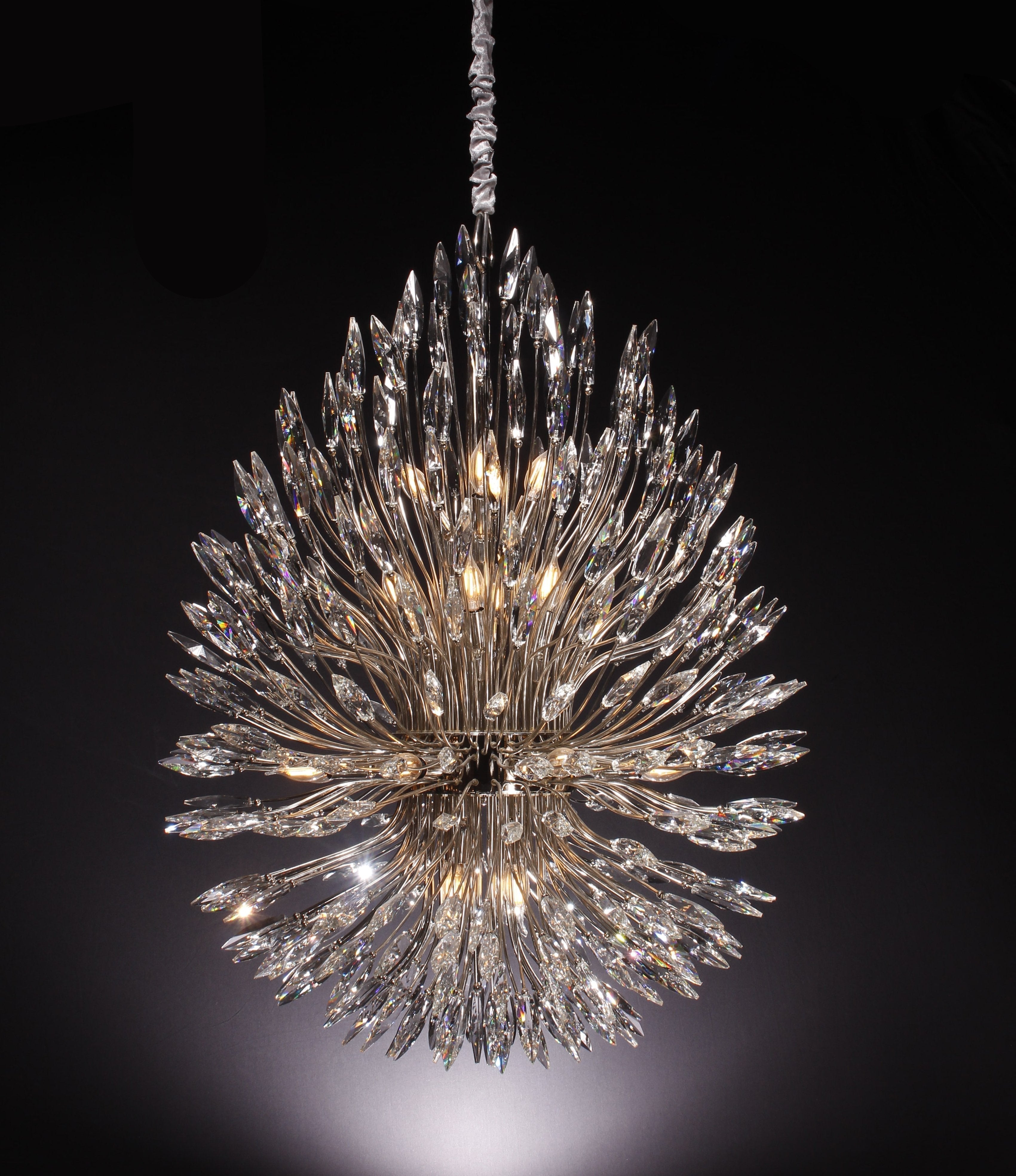 Lily Starburst Crystal Sputnik Chandelier 43"W-MEET LIGHTING