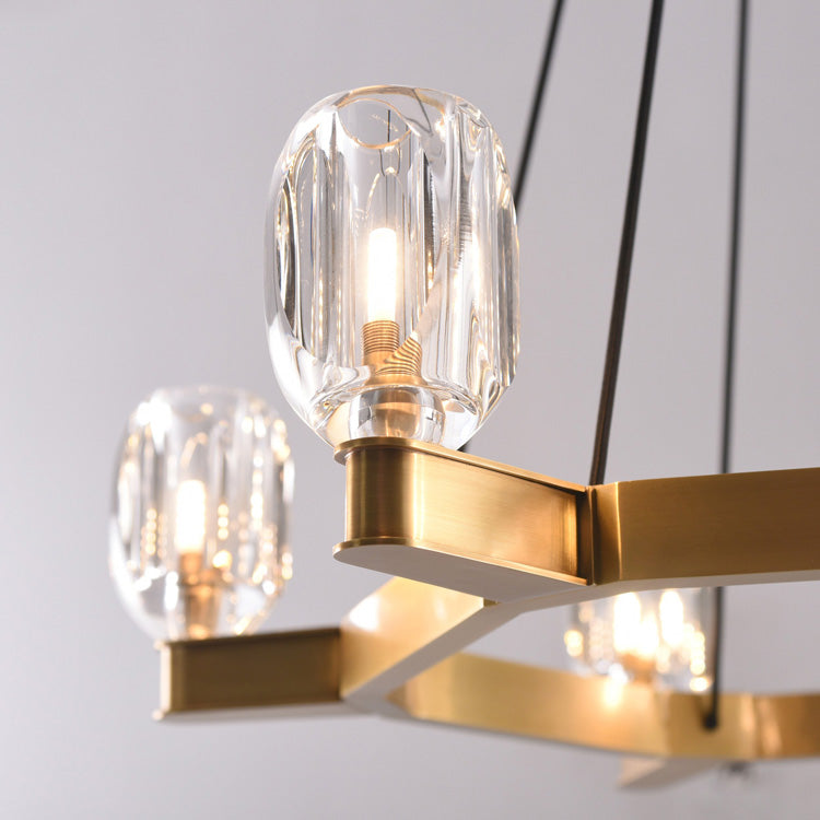 Linna Crystal Round Chandelier-MEET LIGHTING