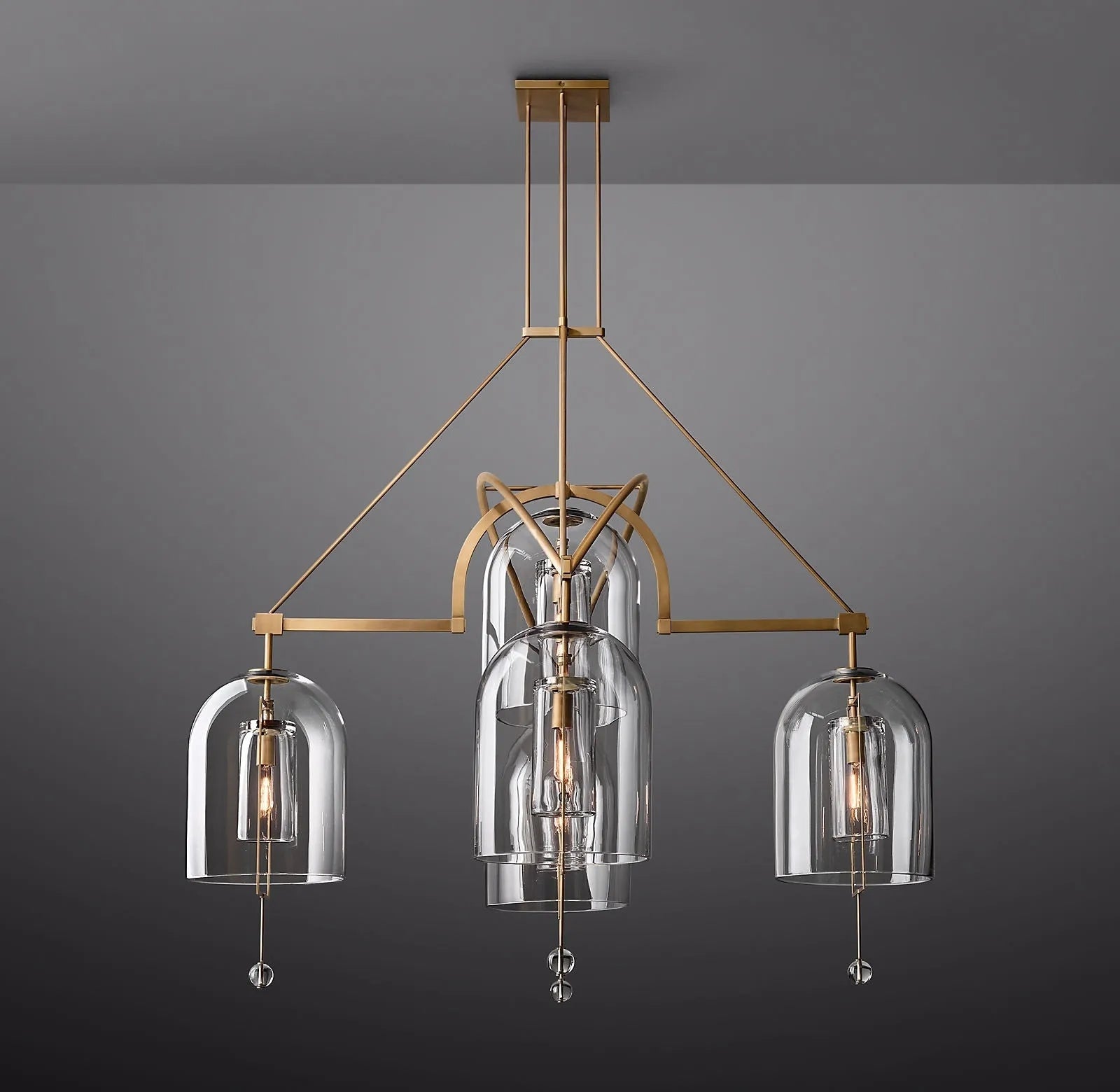 Fulcrum Round Chandelier 61" 5-Lights