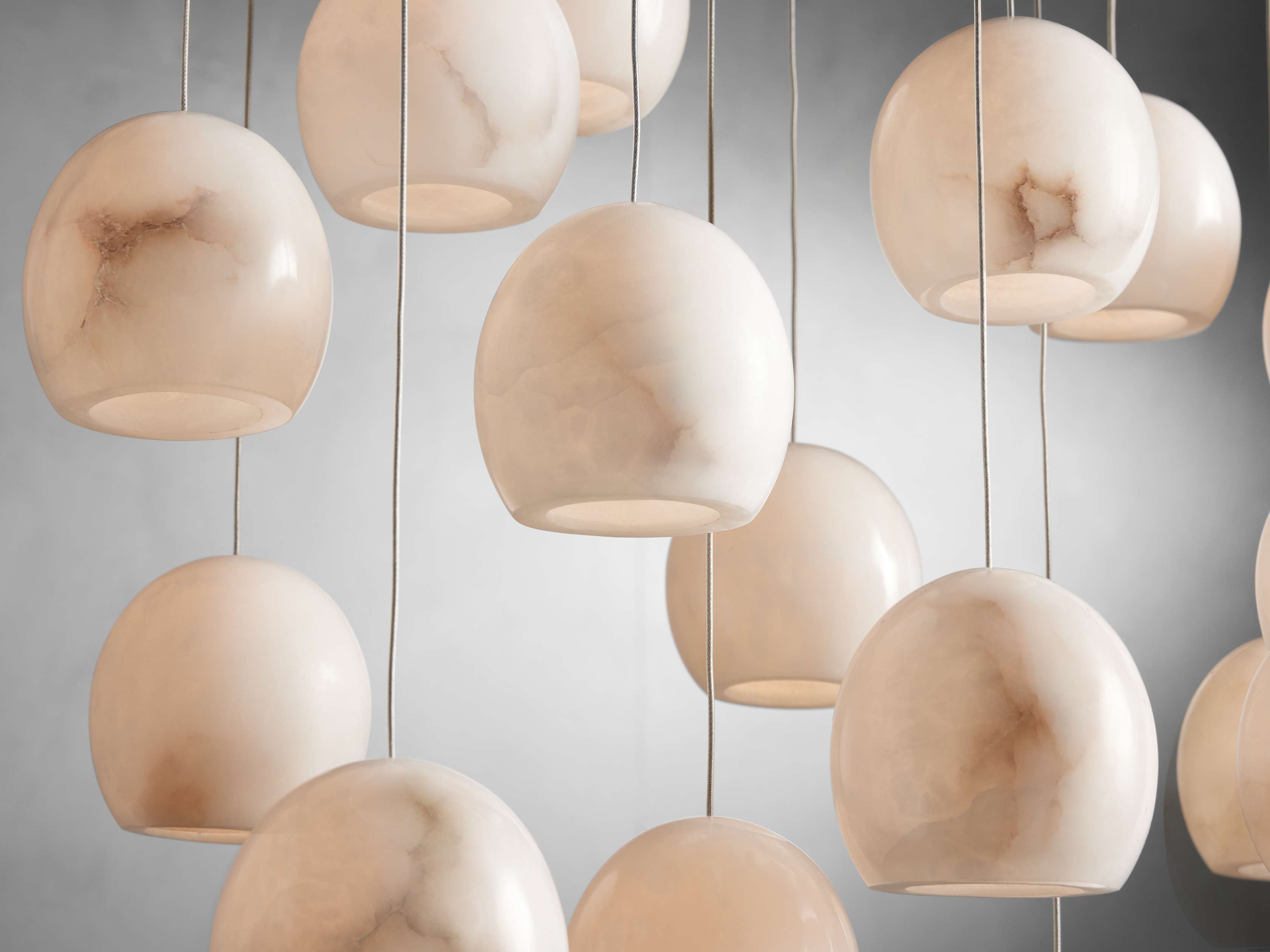 MAEVA ALABASTER ROUND CHANDELIER 13'' 21'' 36''-MEET LIGHTING
