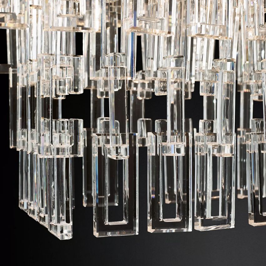 Mariogold 3-Tier Rectangular Chandelier 60"