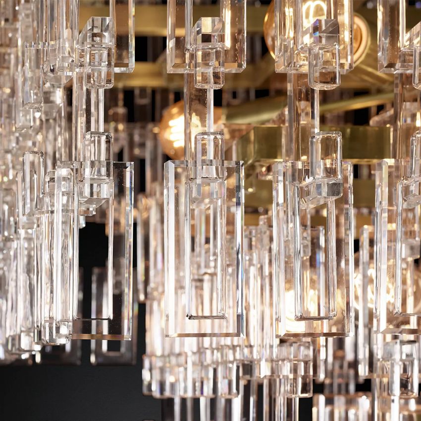 Mariogold 4-Tier Rectangular Chandelier 72"