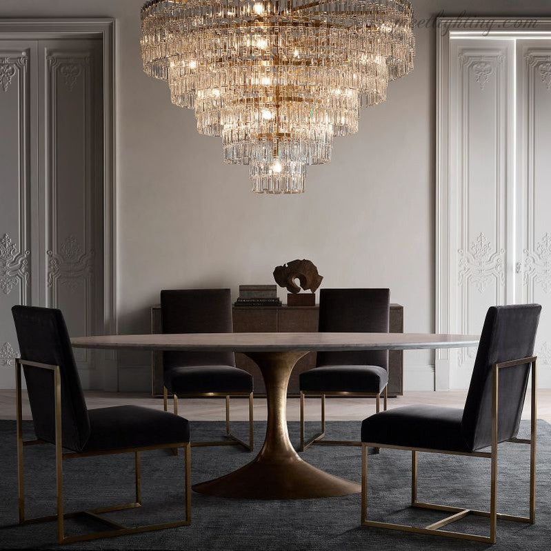 Marignan Five-Tier Round Chandelier 36"-MEET LIGHTING