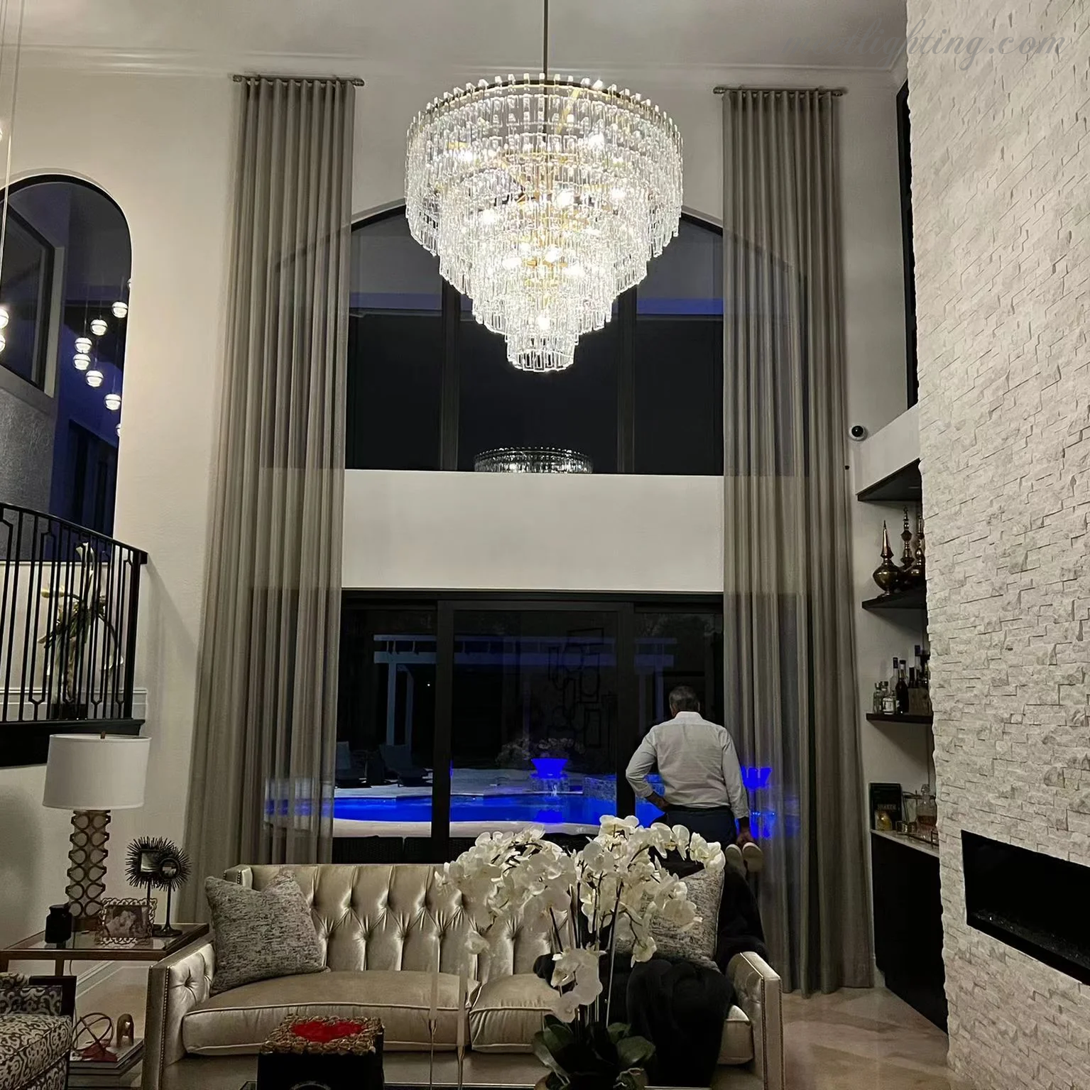 Marignan Five-Tier Round Chandelier 60"-MEET LIGHTING