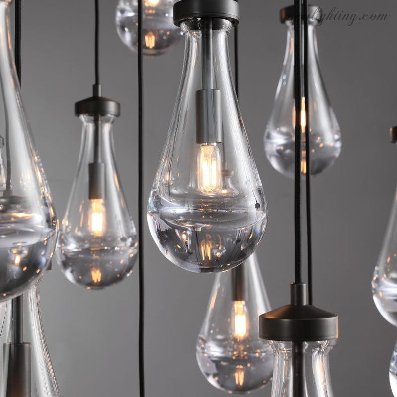 Modern Luxury Raindrop Round Chandelier-MEET LIGHTING