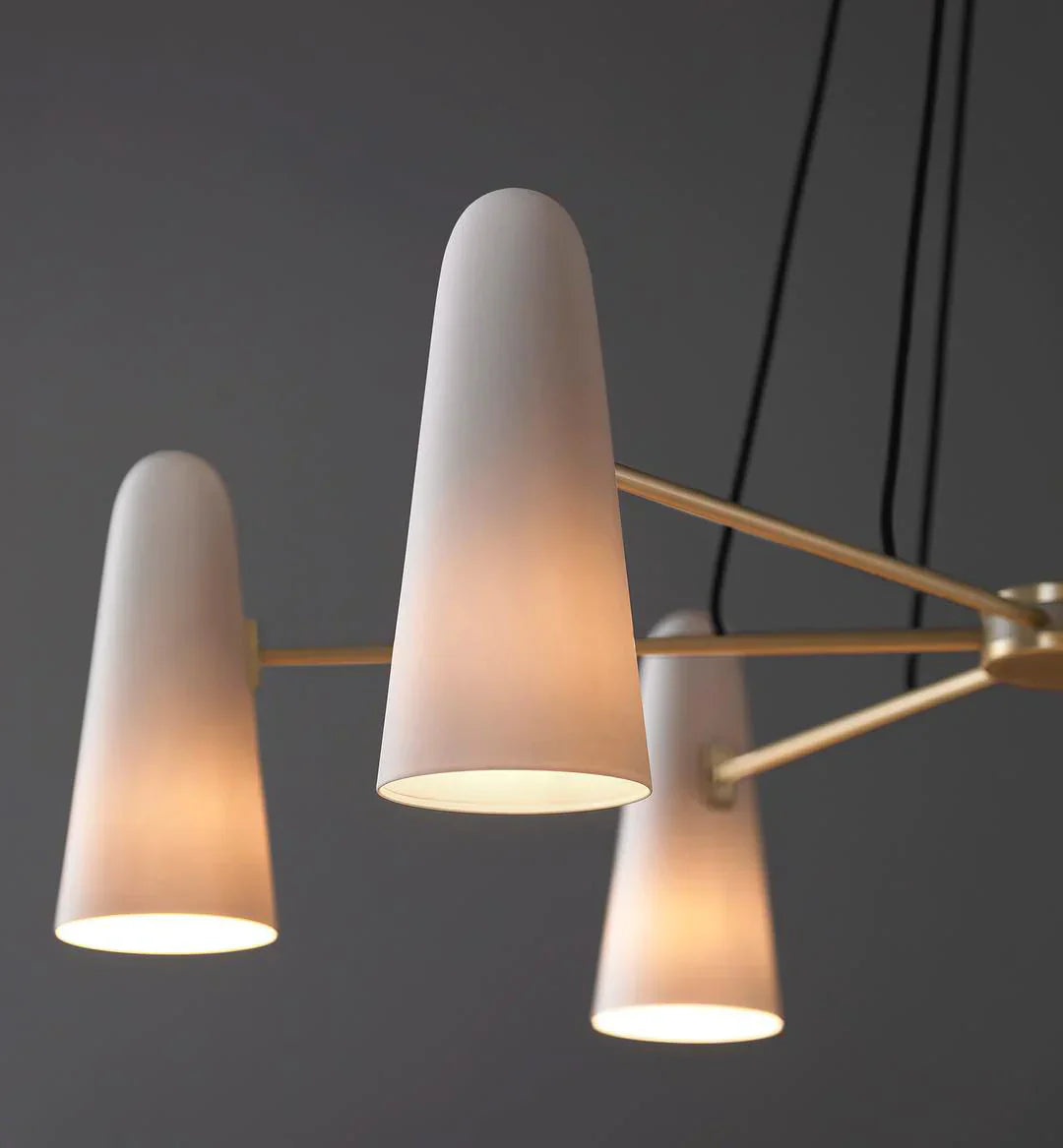 Modern Style Round Cone Glass Chandelier for Bedroom/Living Room/Dining Room-MEET LIGHTING