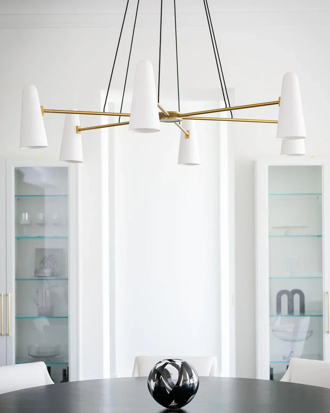 Modern Style Round Cone Glass Chandelier for Bedroom/Living Room/Dining Room-MEET LIGHTING
