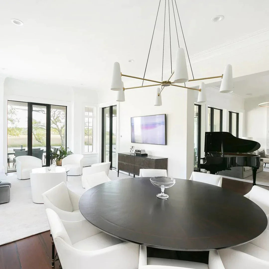 Modern Style Round Cone Glass Chandelier for Bedroom/Living Room/Dining Room-MEET LIGHTING