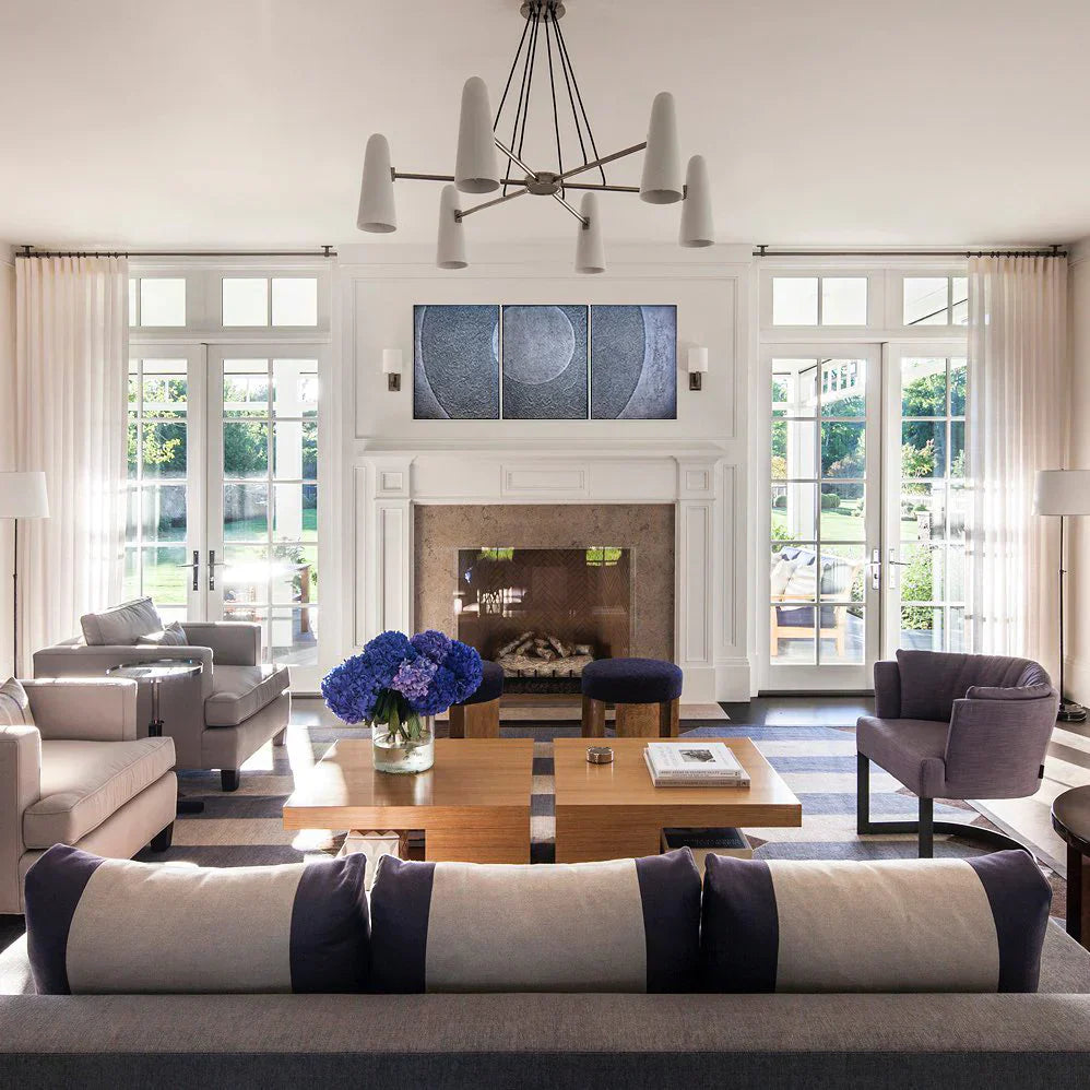 Modern Style Round Cone Glass Chandelier for Bedroom/Living Room/Dining Room-MEET LIGHTING