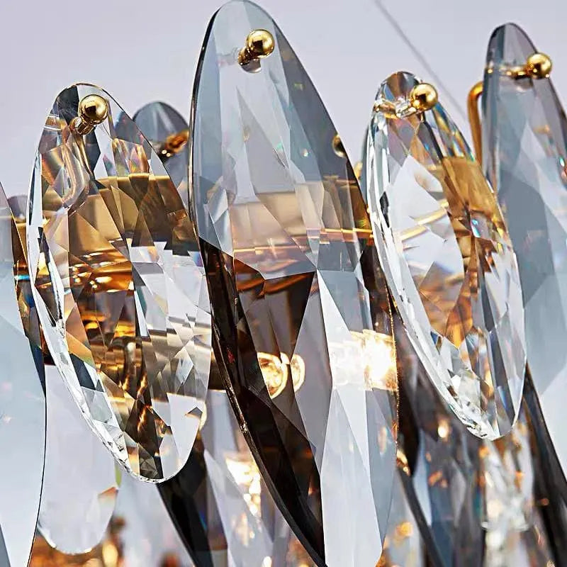 Multi-Sided Crystal Round Chandelier-MEET LIGHTING