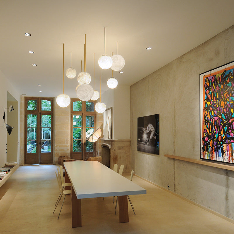 Alabaster Sphere Group Pendant Chandelier,Multi Pendant Light-MEET LIGHTING