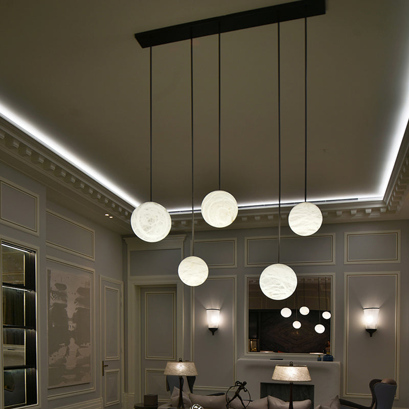 Alabaster Sphere Group Pendant Chandelier,Multi Pendant Light-MEET LIGHTING
