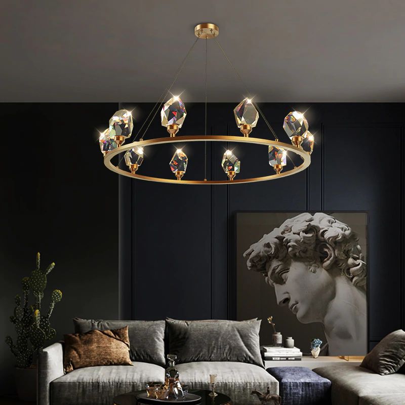 Nicole Crystal Crown Chandelier-MEET LIGHTING