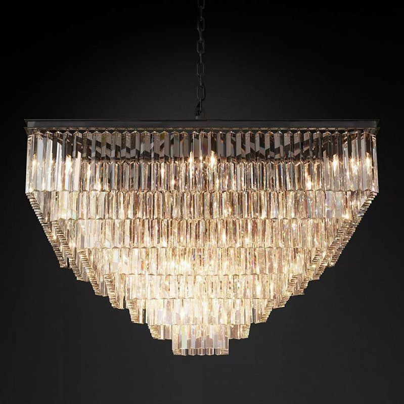 Odeom 7-Layer Crystal Square Chandelier 47"-MEET LIGHTING