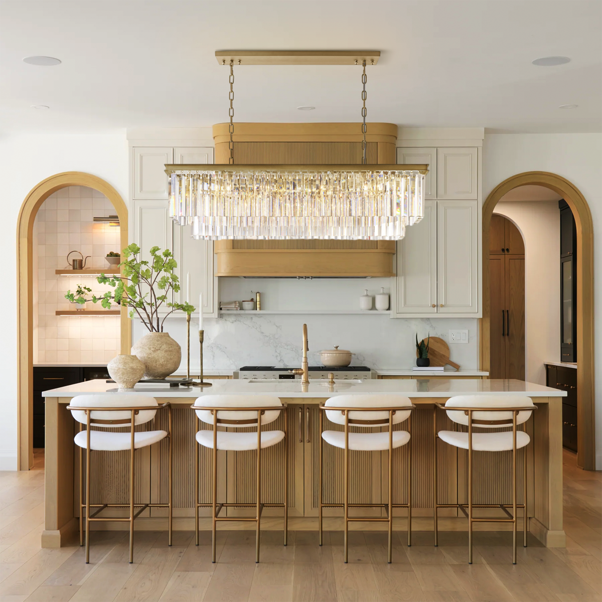 Odeom Crystal 2-Layer Rectangle Chandelier-MEET LIGHTING