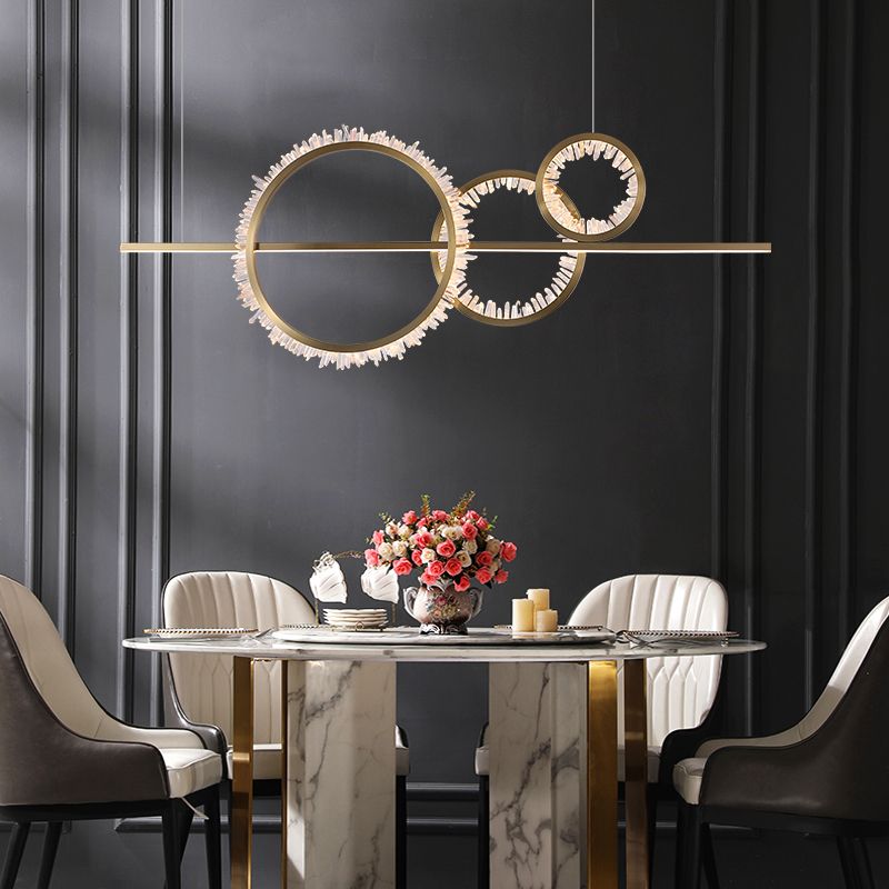 Primary Crystal Cluster Kitchen Island Chandelier-MEET LIGHTING