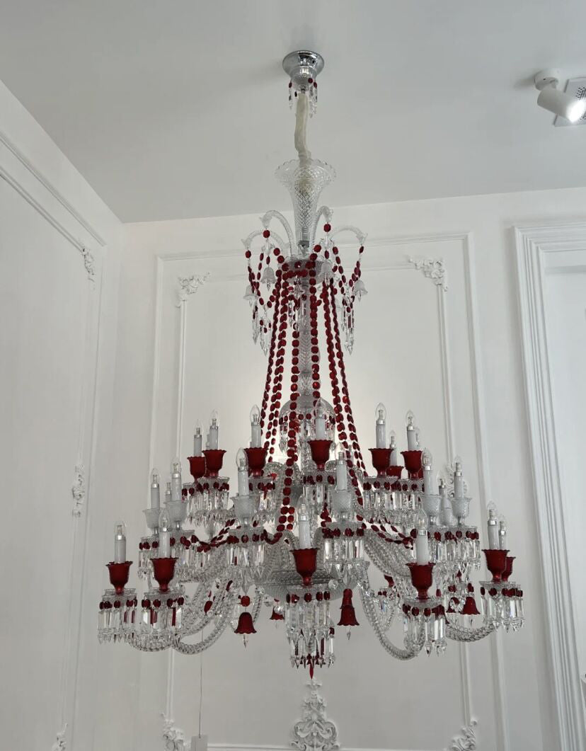 European-style Luxury Colorful Candle Crystal Oversized Chandelier Art Branch Designer Foyer/Staircase Light Fixture-MEET LIGHTING