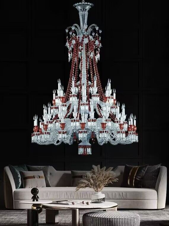 European-style Luxury Colorful Candle Crystal Oversized Chandelier Art Branch Designer Foyer/Staircase Light Fixture-MEET LIGHTING