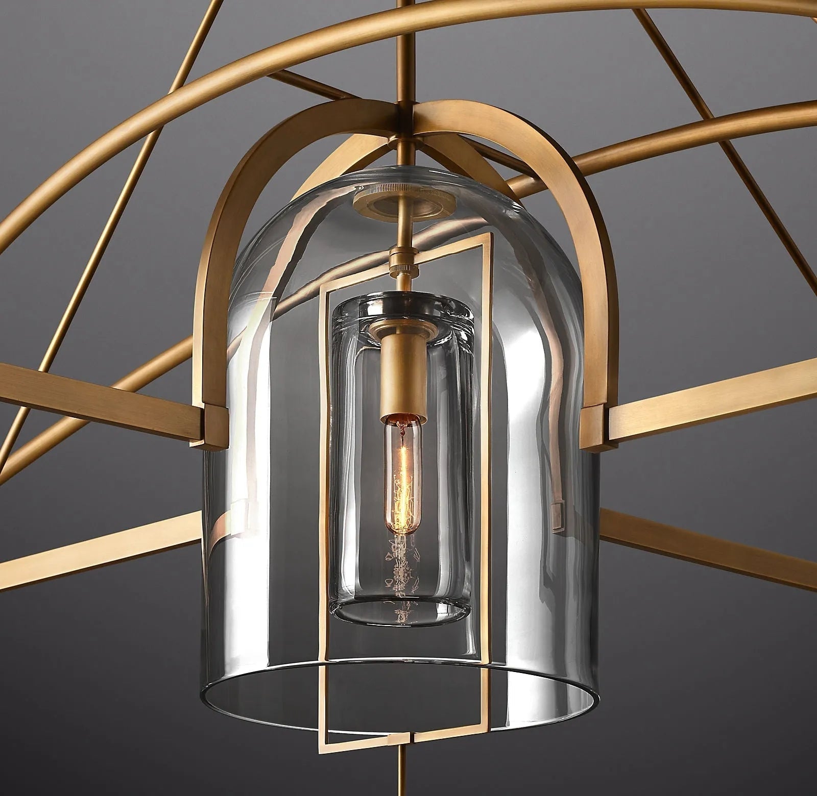 Fulcrum Round Chandelier 61" 5-Lights