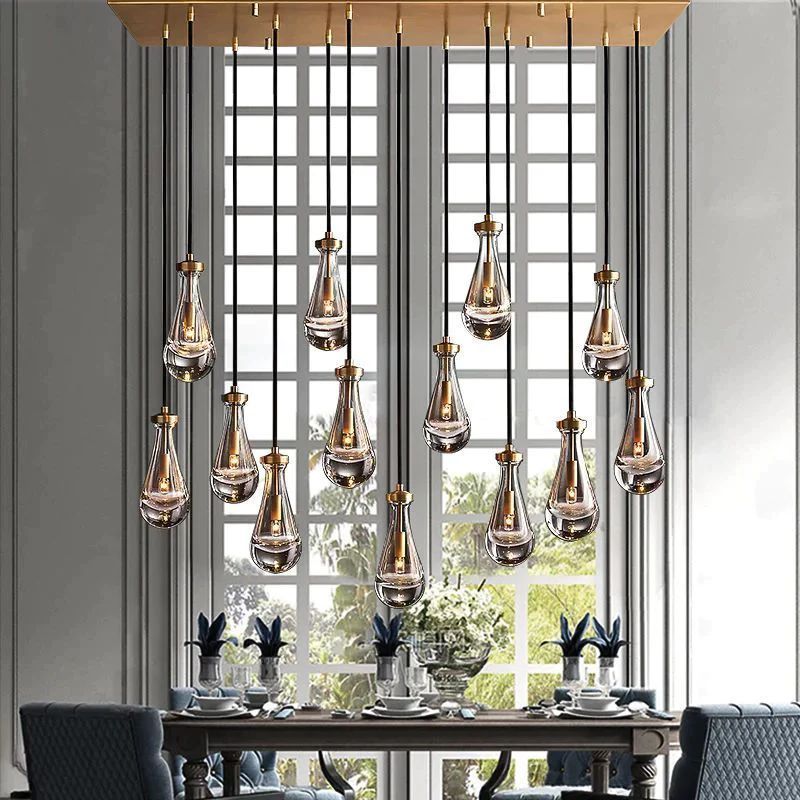 Rain Rectangular Chandelier 54"