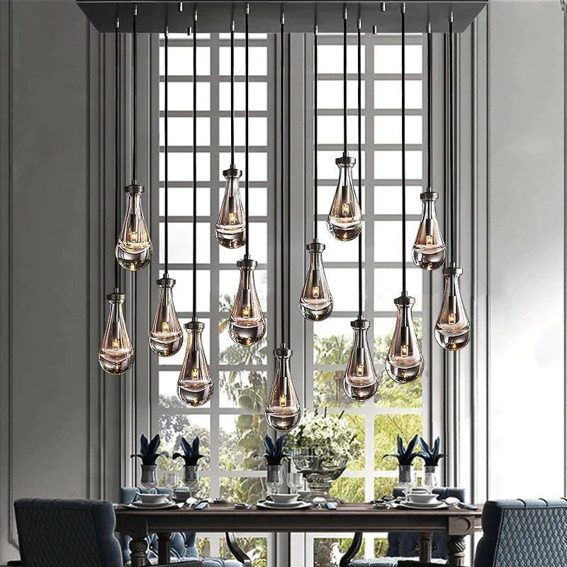 Rain Rectangular Chandelier 54"