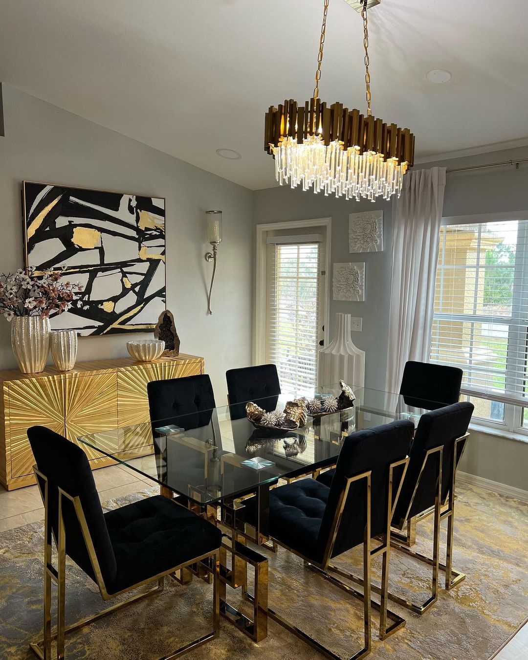 Gold/Silver Round Modern Tiered Metal Crystal Chandelier-MEET LIGHTING