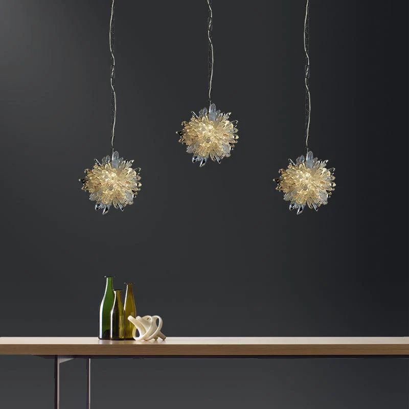 Rose Rock Crystal Creative Pendant Island Chandelier-MEET LIGHTING