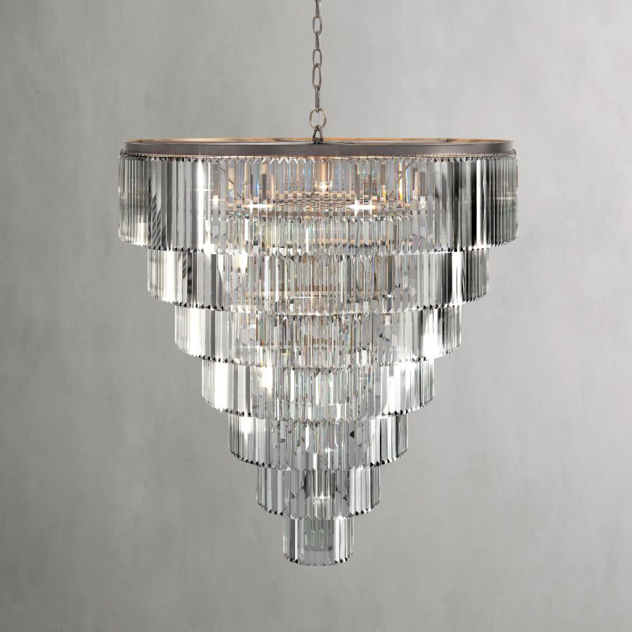 Ryan Tiered Round Chandelier-MEET LIGHTING